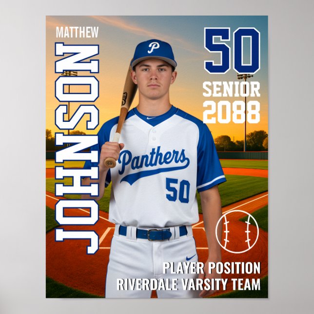 Wertvollster Spieler der Senioren-Baseballmannscha Poster (Vorne)