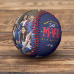 Wertvollster Vater | MVP Custom Two Foto Monogram Baseball<br><div class="desc">Das perfekte Geschenk für Ihren MVD - der wertvollste Vater. Feiern Sie Ihren besonderen und wunderbaren Papa in Ihrem Leben mit unserem unvergesslichen und personalisierten wertvollsten Papa Custom zwei Foto Baseball. Das Design präsentiert "MVD - Most Value Date - Best Vater Ever" in einem coolen typografischen Design. Passen Sie sich...</div>