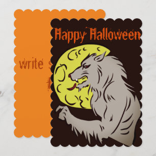 Werwolf bei Vollmond Einladung