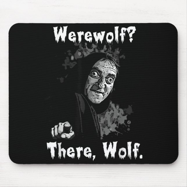 Werwolf_ Da, Wolf. Lustig Abby Normal Retro Com Mousepad (Vorne)