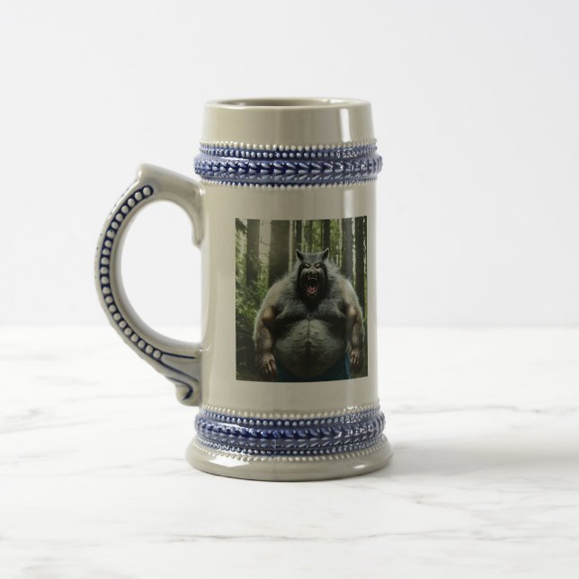 Werwolf, der das gesamte Dorfstein aß Bierglas (Links)