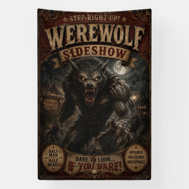 Werwolf-Freakshow-Seitenshow-Banner Banner (Vertikal)