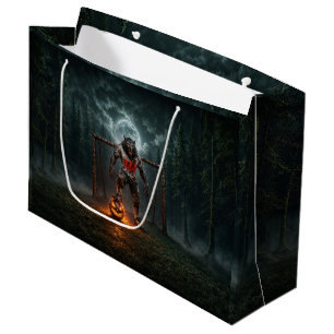 Werwolf-Fußballspieler-Halloween-Horror-Kunst Große Geschenktüte