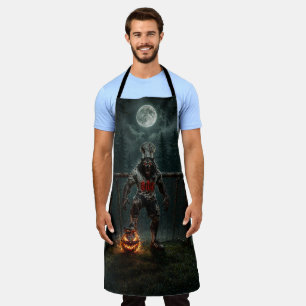 Werwolf-Fußballspieler-Halloween-Horror-Kunst Schürze
