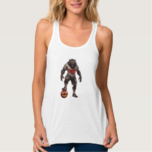 Werwolf-Fußballspieler-Halloween-Horror-Kunst Tank Top