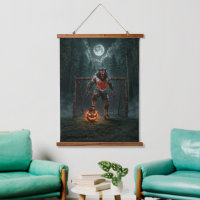 Werwolf-Fußballspieler-Halloween-Horror-Kunst