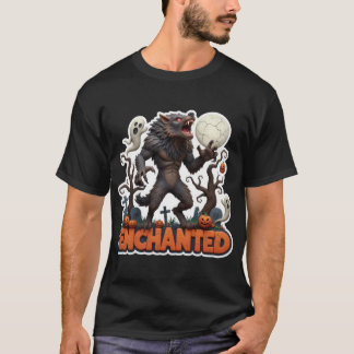 Werwolf-Geister Kürbisse Halloween-Szene T-Shirt