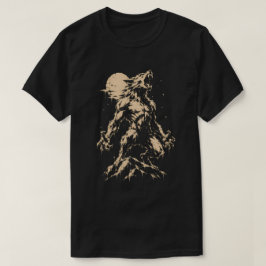 Werwolf heult zum Mond - Halloween-Grafik T-Shirt