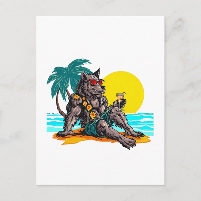 Werwolf im Urlaub Postkarte (Vorderseite)