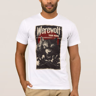 Werwolf im Vintagen Monster des Vollmonds abstürze T-Shirt