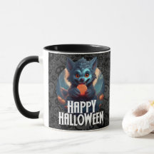 Werwolf isst Süßigkeiten Frohes Halloween