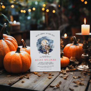 Werwolf-Mädchen Halloween-Baby-Party Einladung