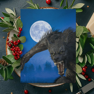 Werwolf Mond Lycanthrope Halloween Postkarte