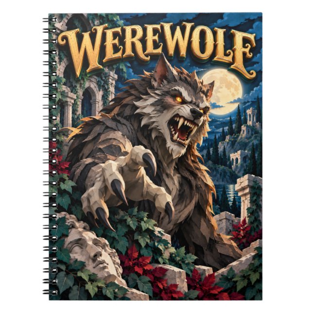 Werwolf, Paper Cut Monster Notizblock (Vorderseite)