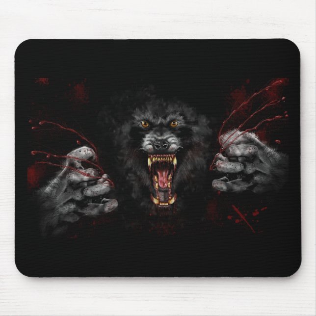 Werwolf raubt dir das Herz Mousepad (Vorne)
