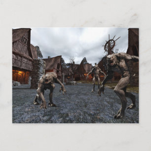 Werwolf-Rudel in der Stadt Postkarte