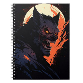 Werwolf und Blutmond Notizblock