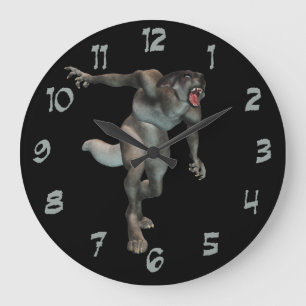 Werwolf-Wall-Uhr Große Wanduhr