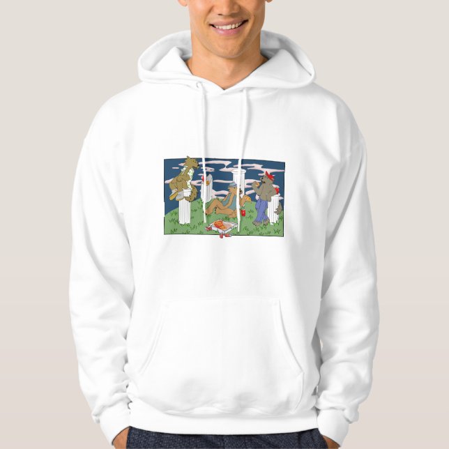 Werwölfe beim Pizza Männer Hoodie (Vorderseite)