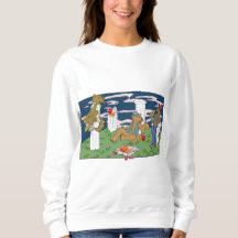 Werwölfe mit Pizza-Frauen-Sweatshirt