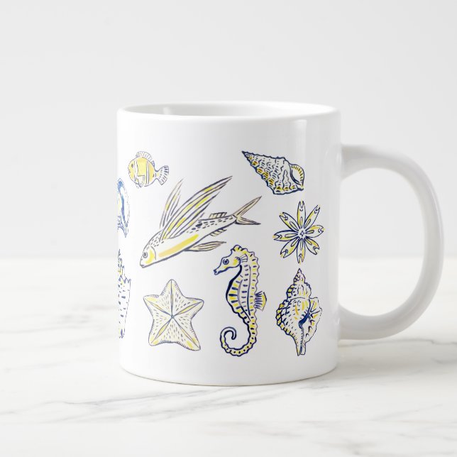 Wesen aus dem Ozean Jumbo-Tasse (Rechts)