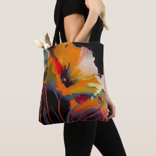 Wesen des Gartens – Abstrakter floraler Ausdruck Tasche