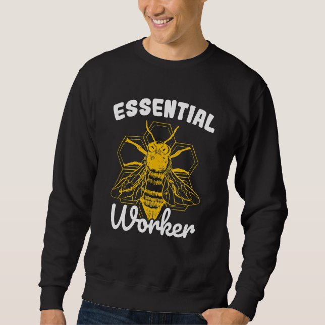 Wesentliche Arbeiterbiene Behalte Bienenhalter Sweatshirt (Vorderseite)