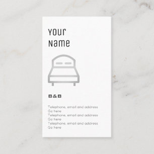 "Wesentliche" B&B Preis-Karten Visitenkarte