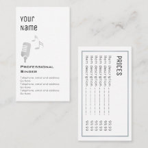 "Wesentliche" berufliche Sänger-Preis-Karten