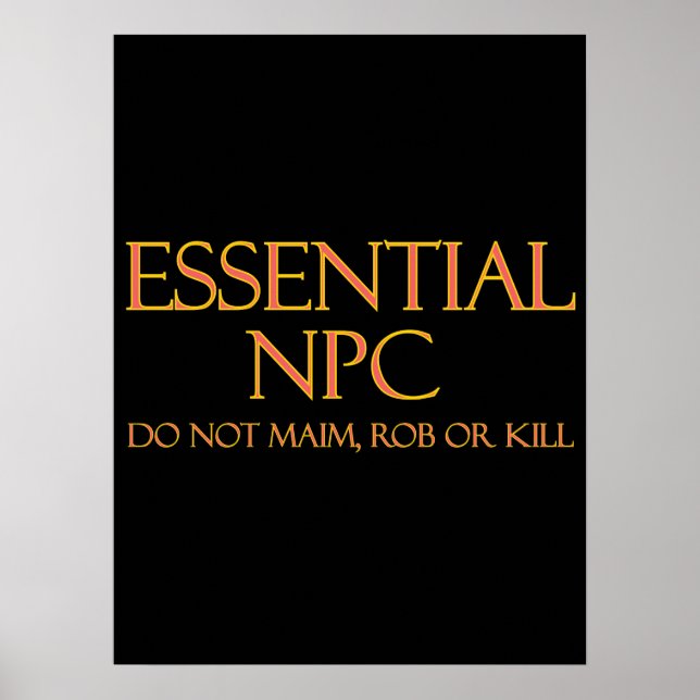 Wesentliche NPCs dürfen nicht schief gehen oder lu Poster (Vorne)