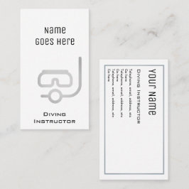 "Wesentliche" Tauchlehrer-Visitenkarten Visitenkarte