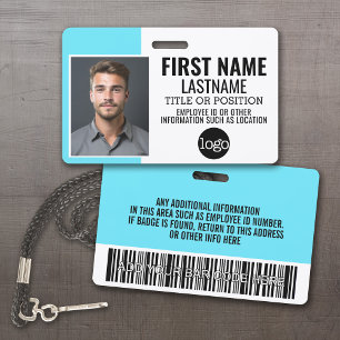 Wesentliches Mitarbeiter-ID-Foto, Bar-Code, Logo,  Ausweis