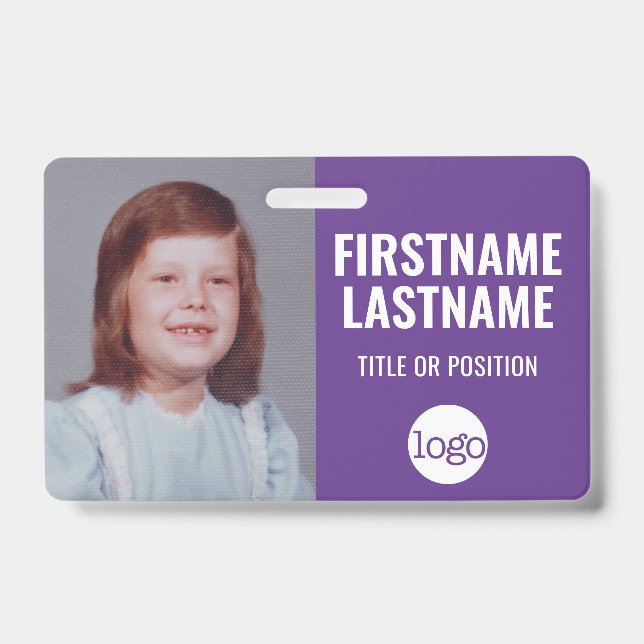 Wesentliches Mitarbeiter-ID-Foto, Bar-Code, Logo,  Ausweis (Vorderseite)