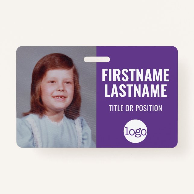 Wesentliches Mitarbeiter-ID-Foto, Bar-Code, Logo,  Ausweis (Vorderseite)