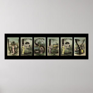 WESLEY Alphabet Letter Name Art Poster