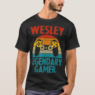 WESLEY Geschenk Name Personalisiert Lustig Gaming T-Shirt