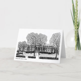 Wesley Hall, Albion Uni, notecard Karte