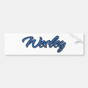 Wesley Name blue Aufkleber Sticker Autoaufkleber