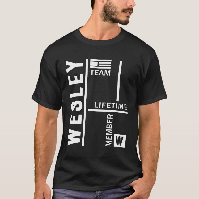 Wesley Personalisiert Name Birthday Gift T-Shirt (Vorderseite)