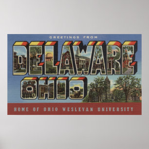 Wesleyan Universität - große Buchstabe-Szenen Poster