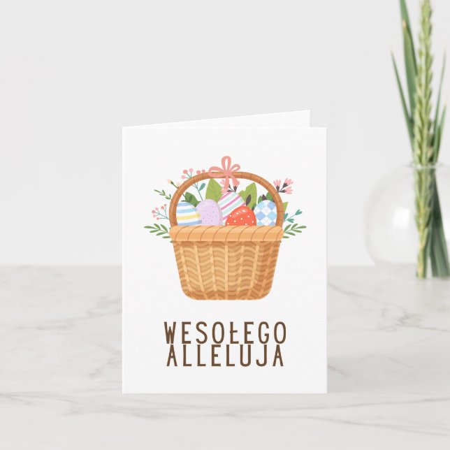 Wesołego Alleluja, Polnischer glücklicher Ostern Karte (Vorderseite)