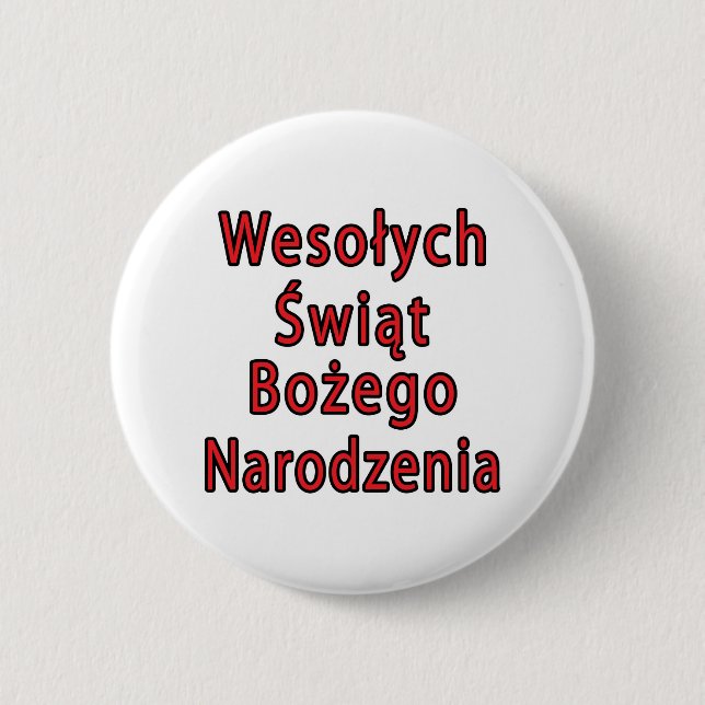 Wesolych Swiat Bozego Narodzenia Button (Vorderseite)