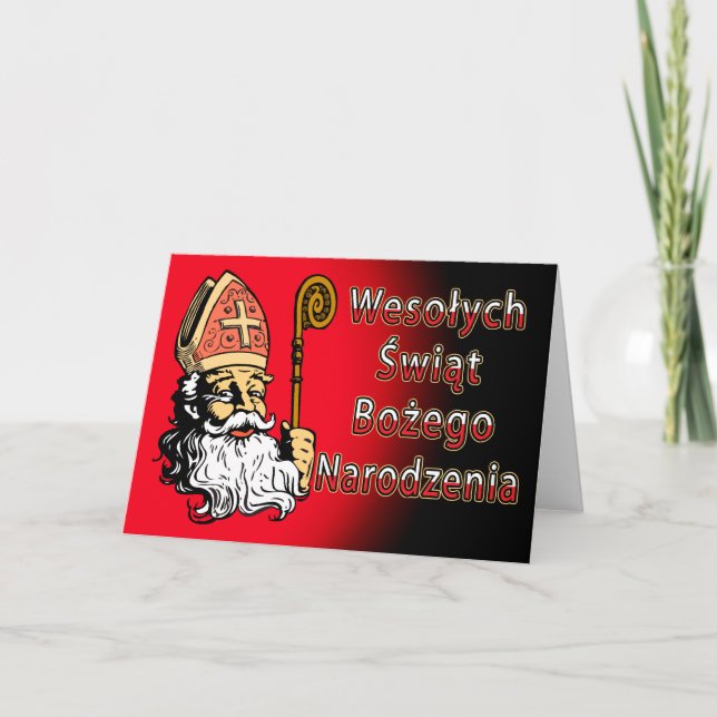 Wesolych Swiat Bozego Narodzenia Weihnachtskarte Feiertagskarte (Vorderseite)