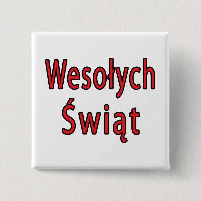 Wesolych Swiat Button (Vorderseite)
