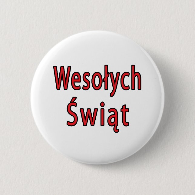 Wesolych Swiat Button (Vorderseite)