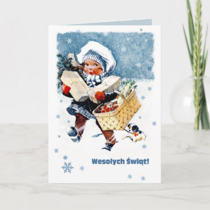 Wesolych Swiat. Carte de Noël en polonais