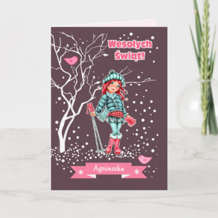 Wesołych Świąt. Carte de Noël en polonais