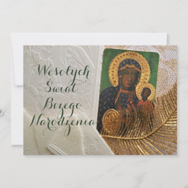 Wesołych świąt Carte religieuse de Noël en polonai (Devant)