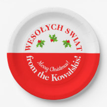 Wesolych Swiat Christmas Party Polnischer Flagge u