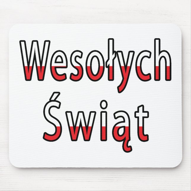 Wesolych Swiat Flag Mousepad (Vorne)